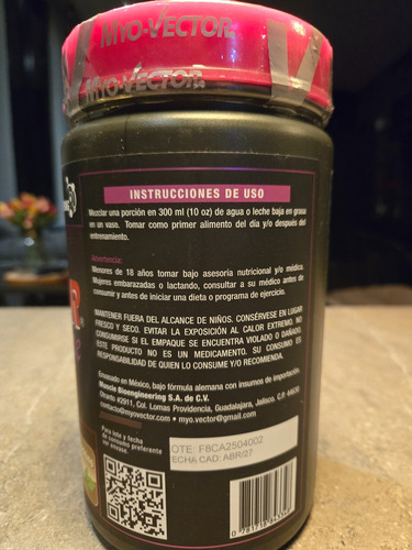 Myo-vector Myofemme Proteína Vientre Plano 2lbs 840gramos Capuccino