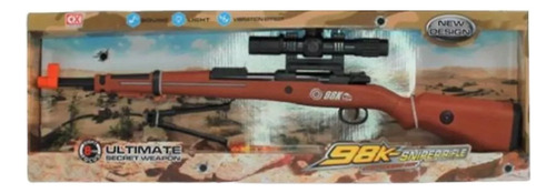 Riffle 98k Snipper Sonido, Efecto Vibrante Luces, Juguete