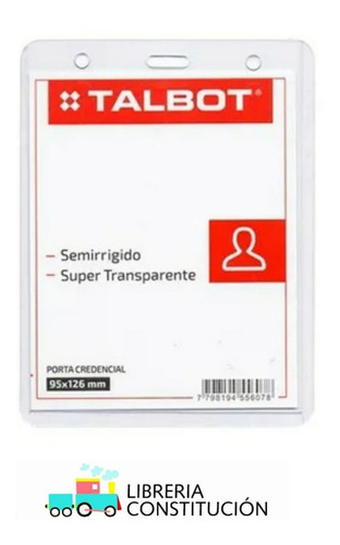 Portacredencial Talbot Semirigido 95x126mm X 1