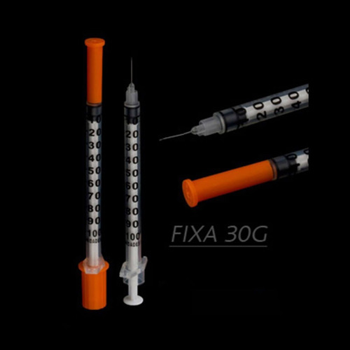 Imagem 1 de 2 de Seringa Para Insulina C/ Agulha Fixa Cx 100 1ml 30g (8x0,30)