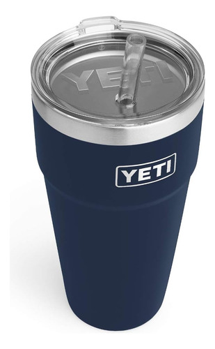 Vaso Yeti Rambler 750 Ml Aislada Con Popote, Acero, Azul ...