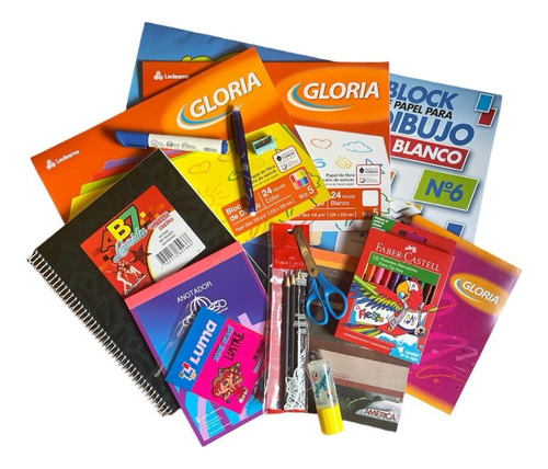 Kit Escolar (cuadernos, Lapices, Marcadores, Blocks  Dibujo)