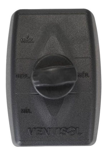 Ventilador de parede Ventisol Comercial preto com 3 pás de plástico, 60 cm de diâmetro 127 V/220 V