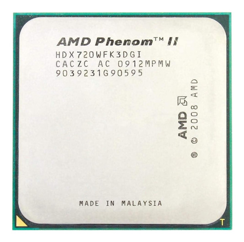 Procesador AMD Phenom II X3 720 HDX720WFK3DGI de 3 núcleos y  2.8GHz de frecuencia