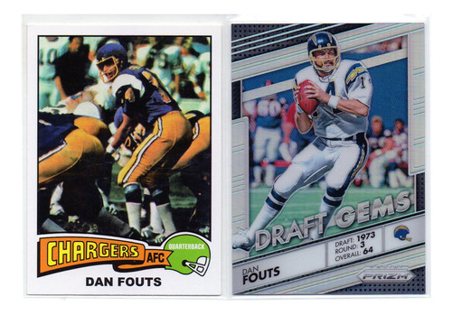 2012-2016 Topps Reprint & Prizm Gems Dan Fouts (2) Inserts