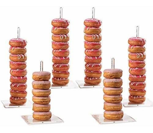 Soporte De Acrílico Para Donas, 6 Piezas, Extraíble, ...
