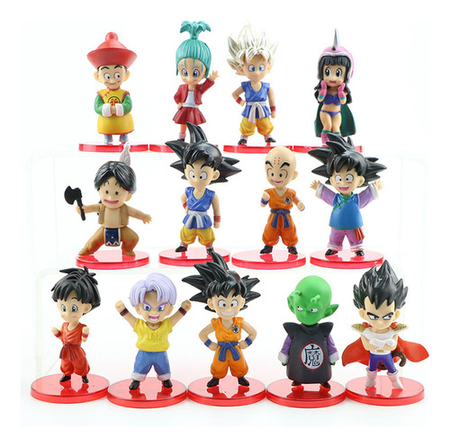 Juego De 13 Figuritas De Goku De Anime Dragon Ball, Juguete