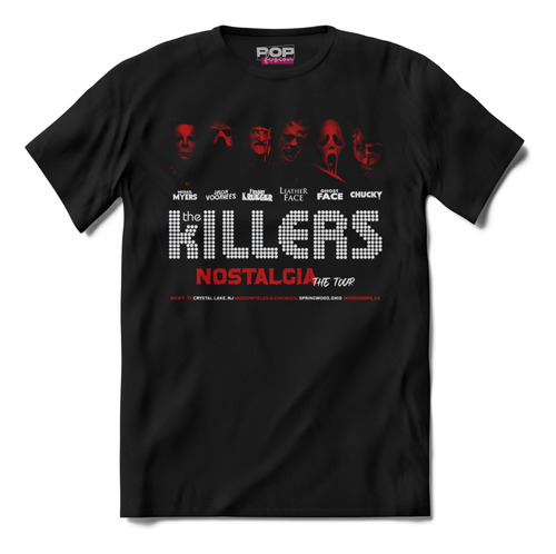 Playera The Killers Tour Personajes Peliculas Terror Horror