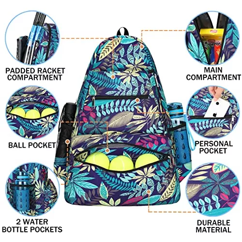 Cosmos - Raquetas de pádel bolsa de pádel para tenis, mochila para raquetas  de pádel, bolsa de almacenamiento para hombre y mujer, equipo de pádel con  bolsillo de malla para 2 palas