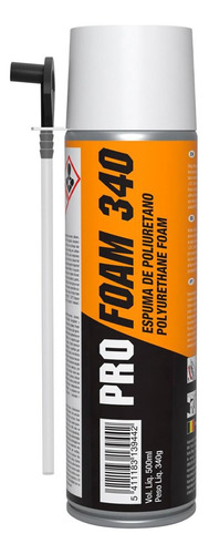 Espuma Poliuretano Soudal Pro Foam 340 - 500ml/340g.