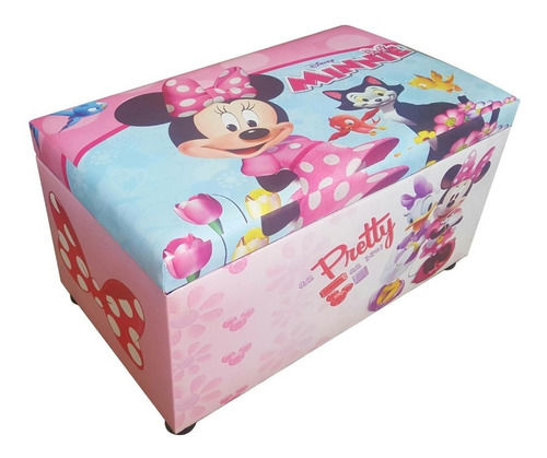 Puff Baul Minnie Mouse Pretty Rouse Gratis Envio 