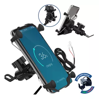 Suporte Celular Moto Motocicleta Carregador Universal Usb