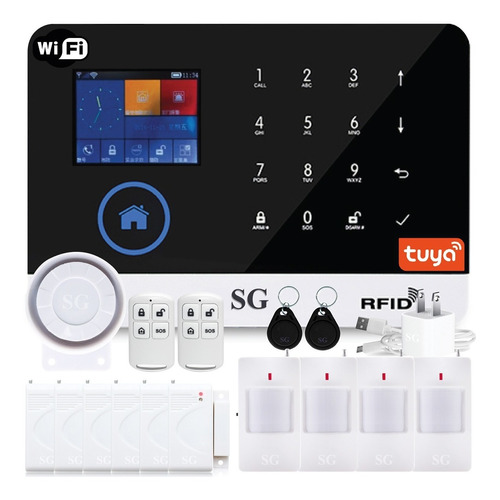 Alarma Touch Wifi Gsm Control App Internet Celular Inalambrica Seguridad Kit Sensores Casa Negocio Vecinal Sistemas