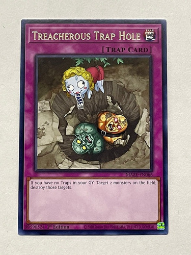 Treacherous Trap Hole Rara Yugioh