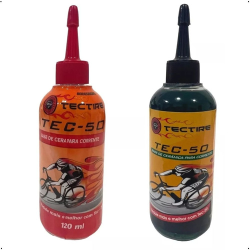 Lubrificante Tectire Tec-50 Bio Cera + Cerâmica Bike 120ml
