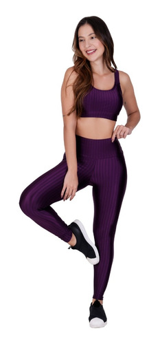 Conjunto 3d De Malhar Ginastica Feminino Top E Calça  