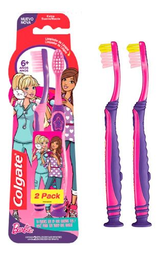 Cepillo Colgate Kids 6+ Años Barbie Pack 2unid 