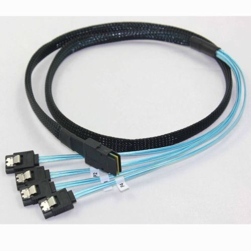 Mini Sas 4i Sff-8087 36p Para 4 Sata 7p Cable, 12gbps, M 1 E