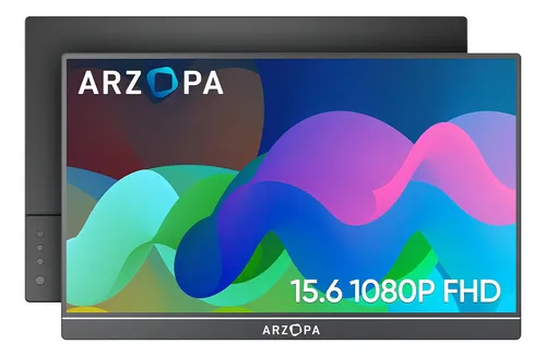 Monitor Portátil Arzopa 15,6'' A1 Gamut Ultrafino 1080p Fhd Ips Hdmi Usb-c Tela Extendida