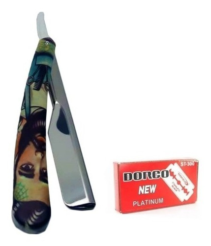Barbera Navaja Afeitar Pasta De Diseños + 20 Cuchillas Hombr