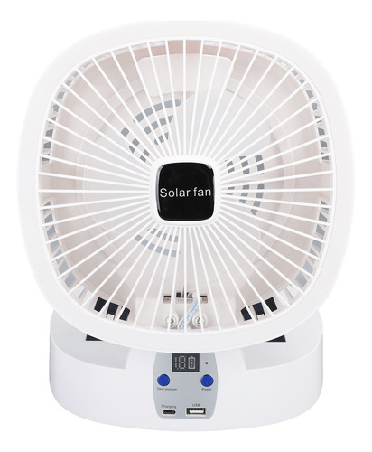 Ventilador De Escritorio Plegable, Panel Solar, Recargable