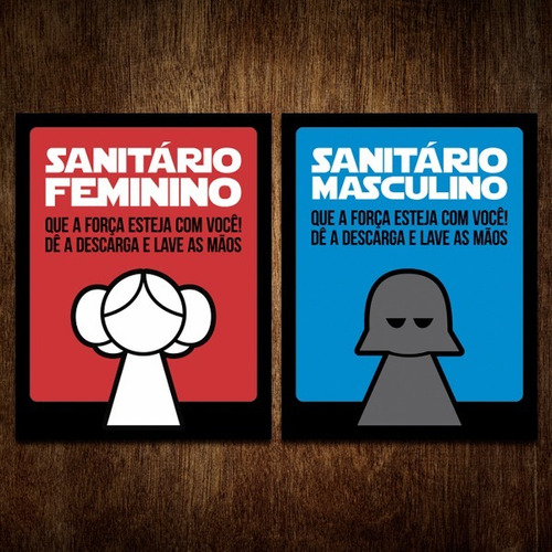 Placa Banheiro Masculino E Feminino (par) 27x35