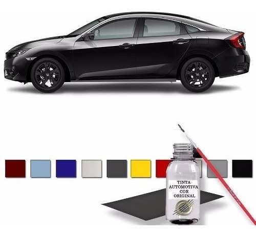 Reparador Automotivo Retoque Honda Civic 2017 Preto Cristal