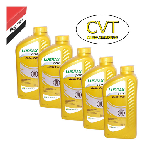 Oleo Cambio Automatico Cvt Lubrax Kit Com 5 Oleos Sintetico