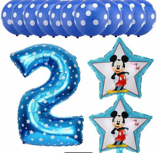 Set 13 Globos Mickey Cumpleaños