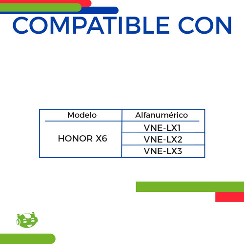 Tapa Trasera Compatible Con Honor X6 Vne-lx1 Vne-lx2 Vne-lx3