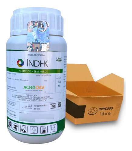 Insecticida Organico Extracto Neem 12 Pzas De 250 Ml
