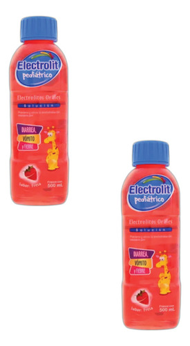 Electrolit Pediatrico Sabor Fresa 500 Ml Pack 2