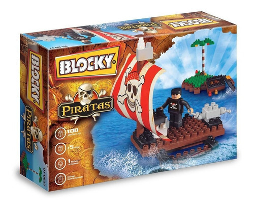 Blocky Piratas 1 - Bloques Cantidad De Piezas 100