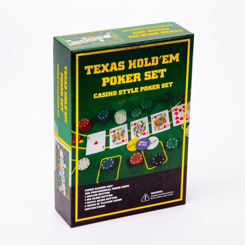 Set De Poker Tipo Casino Texas Holdem 200 Fichas 2set Cartas