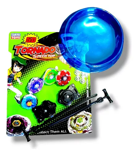 Kit 4 Beyblade Metal 5d + 2 Lançador + 1 Arena Brinquedo