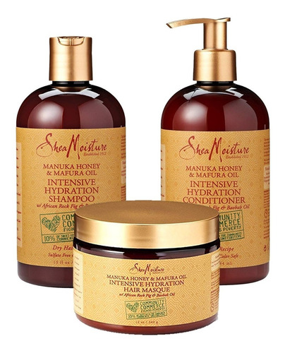 Sheamoisture Set Miel Shampoo Acond Masc Man - Ml A $158