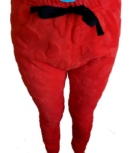 Pantalon Polar Soft Mujer Invierno Pijama Cozy Corazones