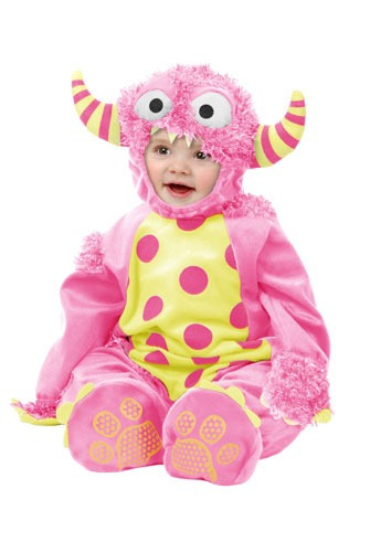 Disfraz Para Niña Mini Monstruo Rosado Talla 2-4t Halloween