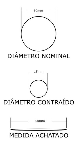 Espaguete Termo Retrátil 30mm 1 Metro Tubo Contrátil