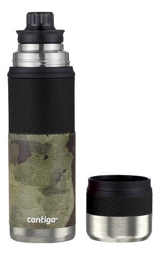 Termo Acero Inoxidable Textured Contigo Verde Camo 739 Ml