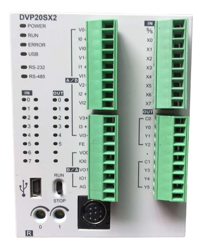 Plc Compacto Análogo Serie Dvp-sx2 Marca Delta.