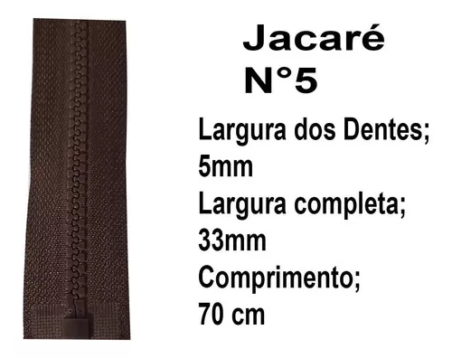 Cremallera para chaquetas, bolsas extra fuertes, color marrón, 70 cm cod  X41