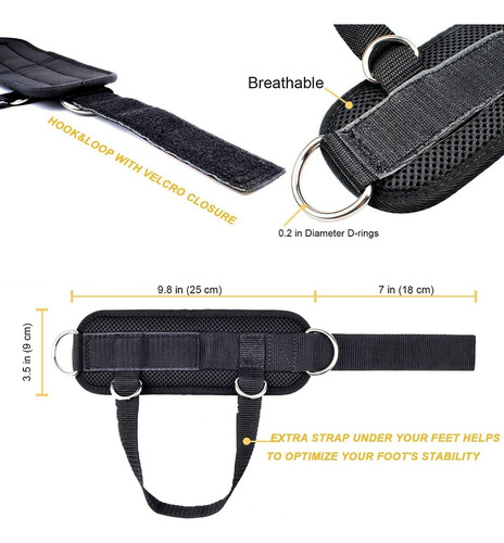 Para Par Grilletes Para Tobillo Con Talonera Gym Abductor