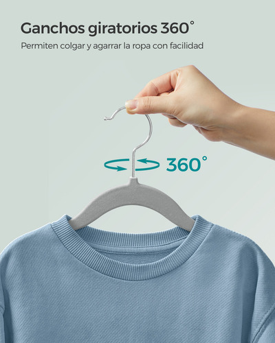 Perchas Juego De 50 Perchas Terciopelo Con Ganchos
