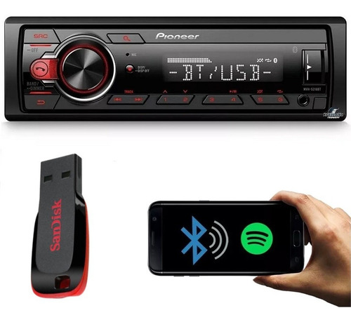 Radio Pioneer Mvh-s218bt Bluetooth Spotify iPhone + Pendrive