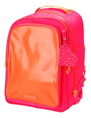 Mochila Rodinha Rosa Glitter Adesivos Imaginarium Cor Rosa Gliter