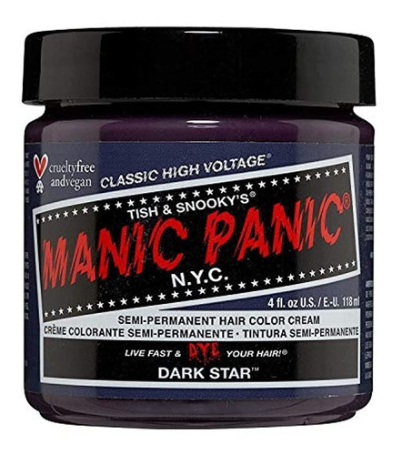 Tinte Para El Cabello Manic Con Tonos Morados (4 Onzas)