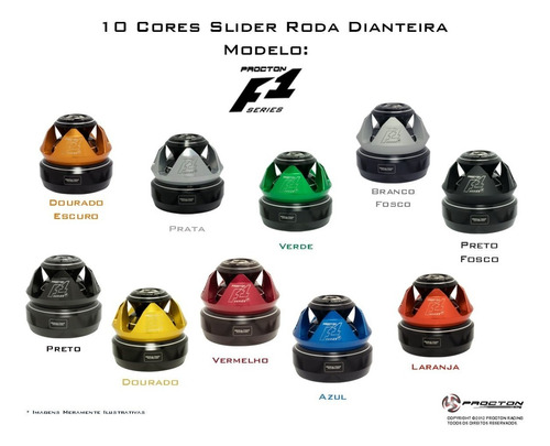 Slider Roda Eixo Dianteira F1 Procton Z1000 Gsxs750 S1000