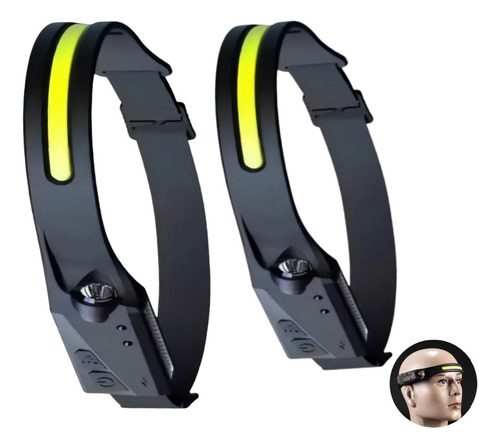 Linterna Frontal Led Impermeable Multifunción De 2 Piezas
