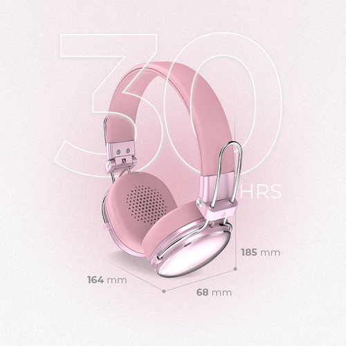 Audífonos Para Disp Inalámbricos Luxe Chic Hp710 Over Ear Color Rosa